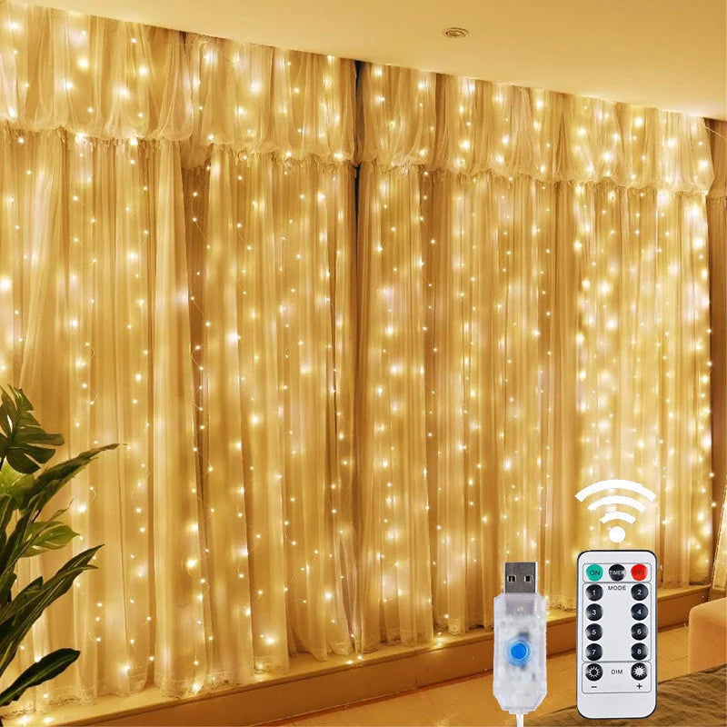 GlowGuard Curtain Lights