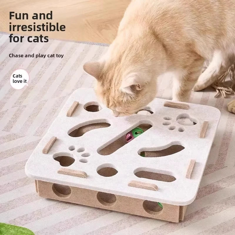 Felt Puzzle Box Cat Toy
