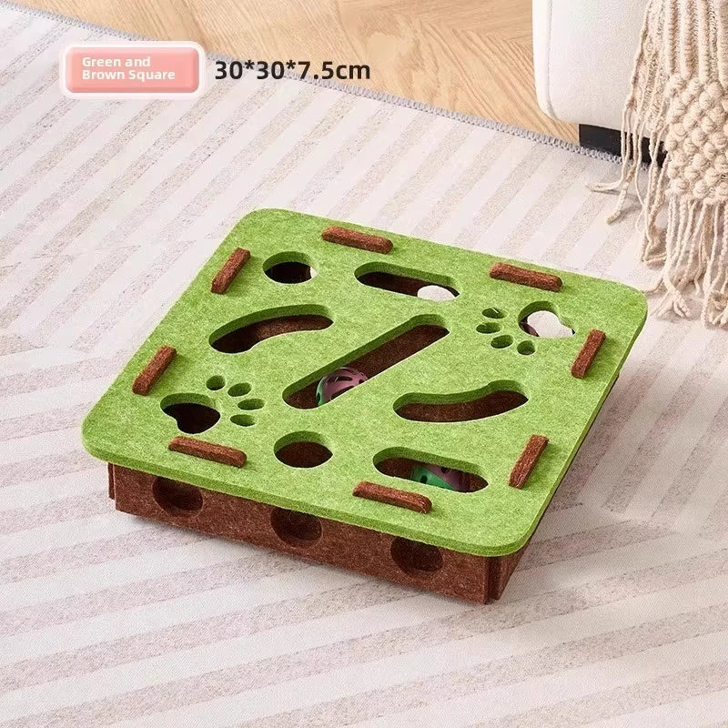 Felt Puzzle Box Cat Toy
