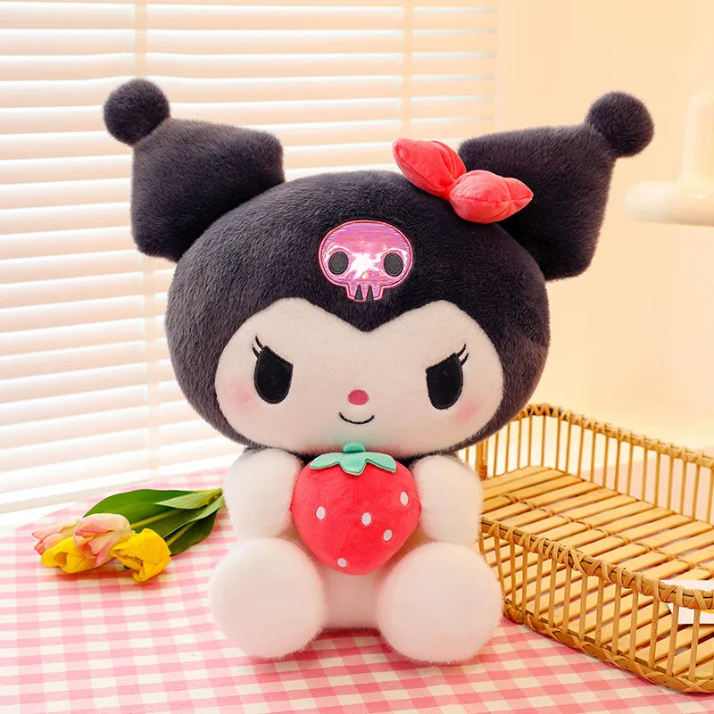 Strawberry Kuromi Plush Cuddle Pillow