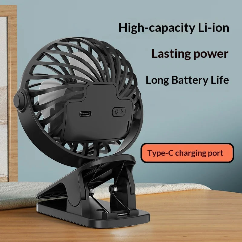 ClipCool Portable Rechargeable Clip Fan