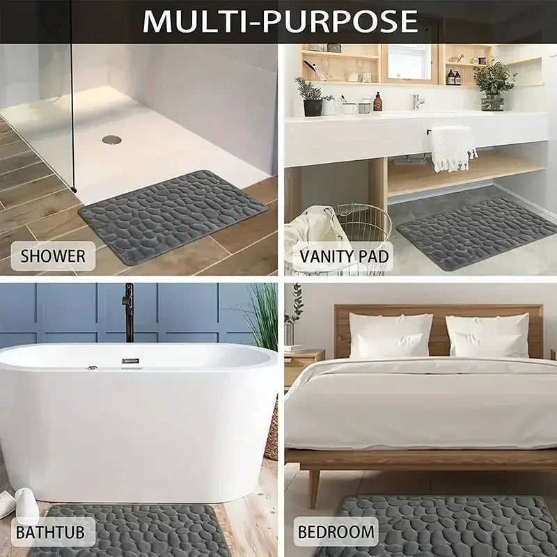 Cobblestone Memory Foam Bath Mat